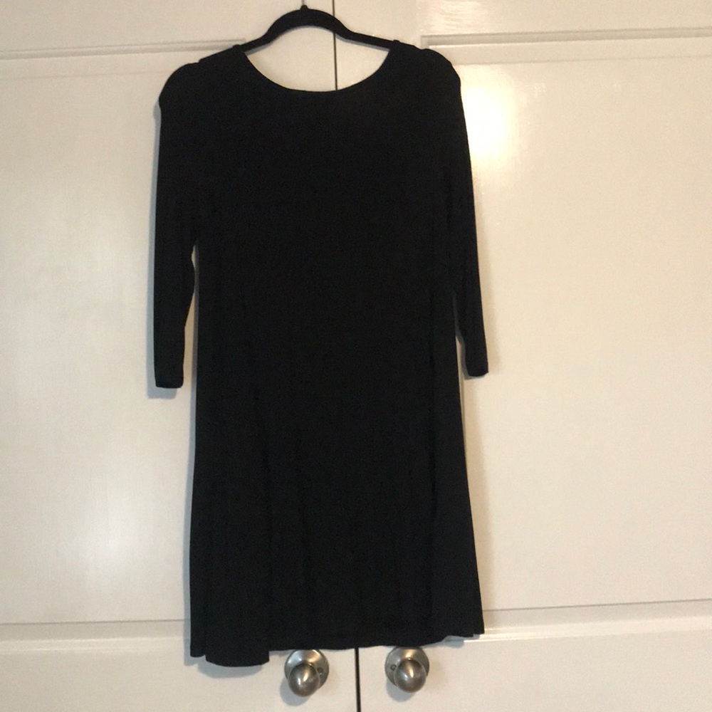 Knee length black dress, worn once!